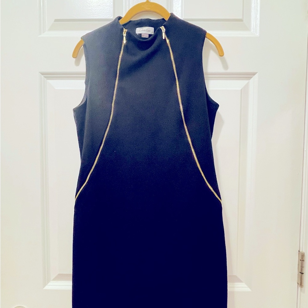Black shift dress, size 8, hits above knee